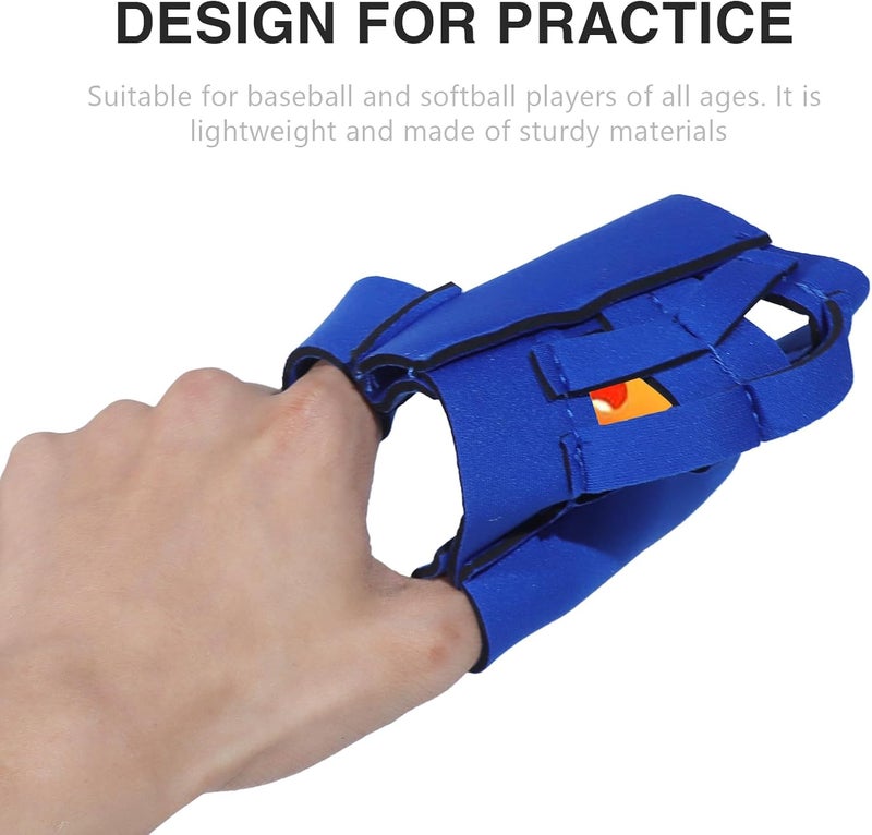 Rummo Catchers Mitt, Two Finger Training Glove Mini Lightweight Web Glove Catcher Breathable Practice Balls Training for Baseball Softball - Image 4